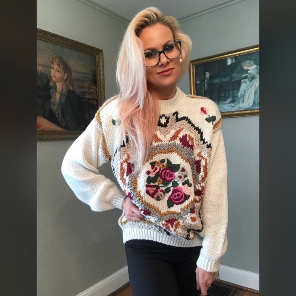 Vintage Needles and Yarn Chunky Knit Sweater